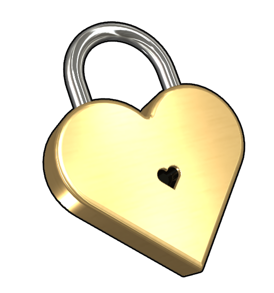 南京錠　ハート型001